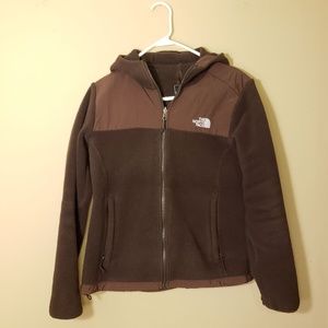 The North Face brown fleece jacket